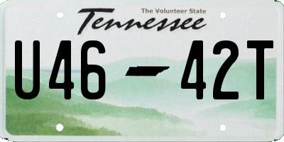 TN license plate U4642T