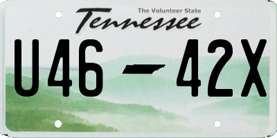 TN license plate U4642X