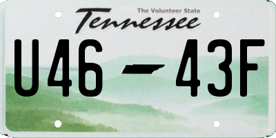 TN license plate U4643F