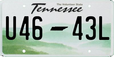 TN license plate U4643L