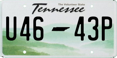 TN license plate U4643P