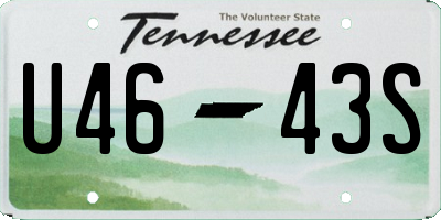 TN license plate U4643S