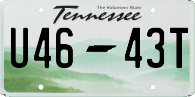 TN license plate U4643T