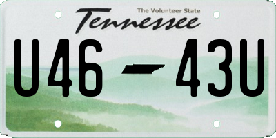 TN license plate U4643U