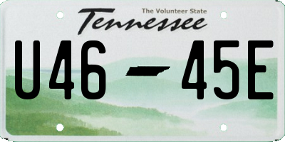 TN license plate U4645E