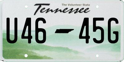 TN license plate U4645G
