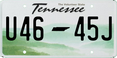 TN license plate U4645J