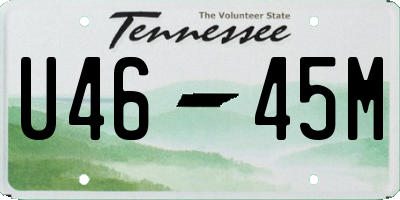 TN license plate U4645M