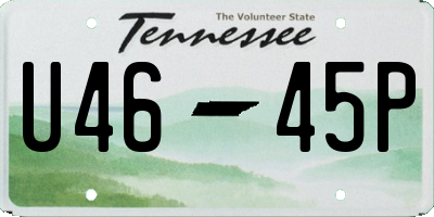 TN license plate U4645P