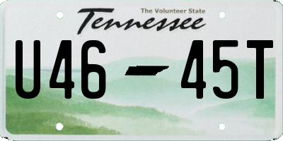 TN license plate U4645T