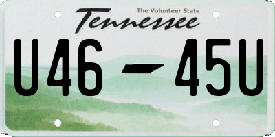 TN license plate U4645U