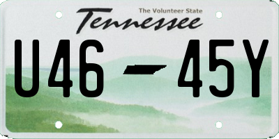 TN license plate U4645Y