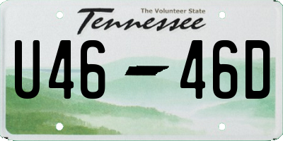 TN license plate U4646D