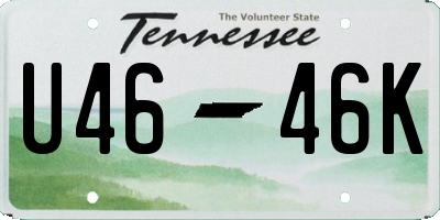TN license plate U4646K