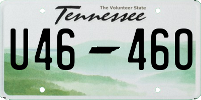 TN license plate U4646O