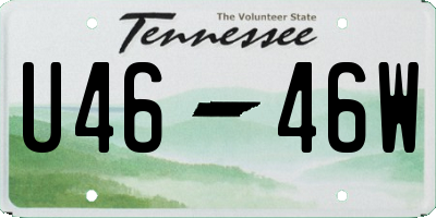 TN license plate U4646W