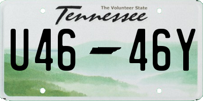 TN license plate U4646Y
