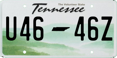 TN license plate U4646Z