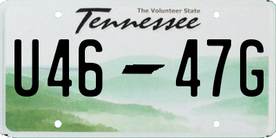 TN license plate U4647G