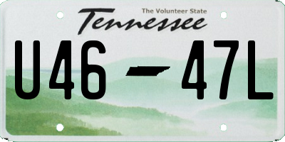 TN license plate U4647L