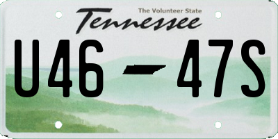 TN license plate U4647S