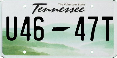 TN license plate U4647T