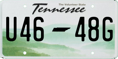 TN license plate U4648G