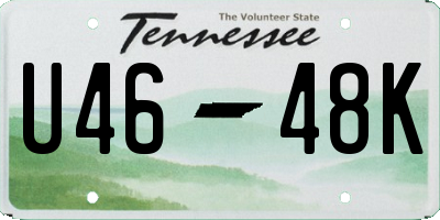 TN license plate U4648K