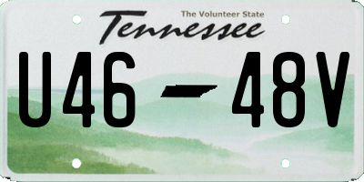 TN license plate U4648V