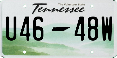 TN license plate U4648W