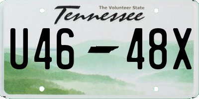TN license plate U4648X