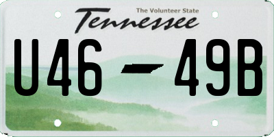 TN license plate U4649B