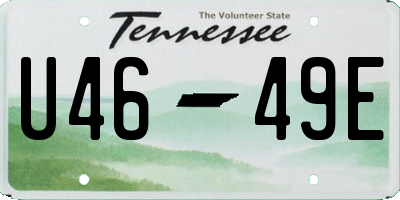 TN license plate U4649E