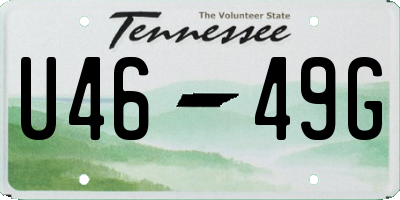 TN license plate U4649G