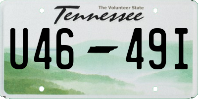 TN license plate U4649I