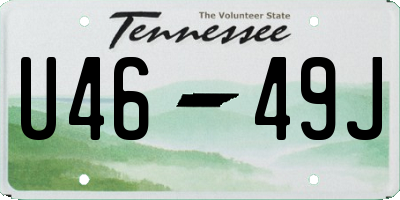 TN license plate U4649J
