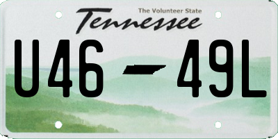 TN license plate U4649L
