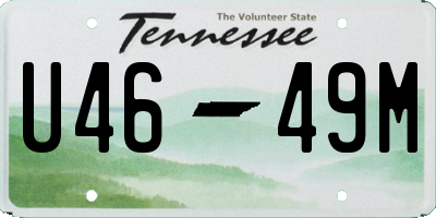 TN license plate U4649M