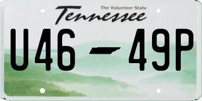 TN license plate U4649P