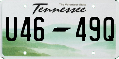 TN license plate U4649Q