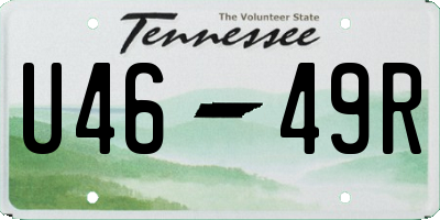 TN license plate U4649R