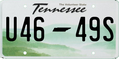 TN license plate U4649S