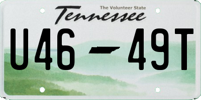 TN license plate U4649T