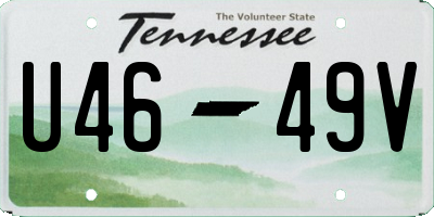 TN license plate U4649V