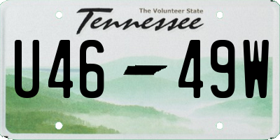 TN license plate U4649W
