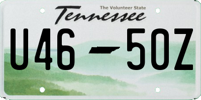 TN license plate U4650Z
