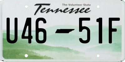 TN license plate U4651F