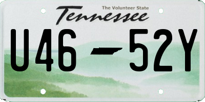 TN license plate U4652Y