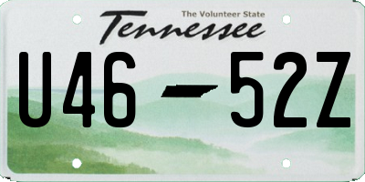 TN license plate U4652Z