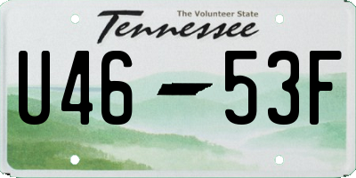 TN license plate U4653F